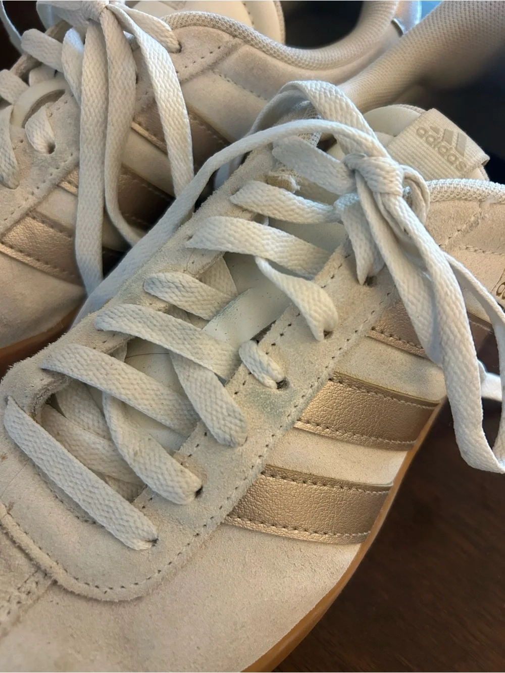 adidas VL Court 3.0 Sneakers in Cream with Gum Sole